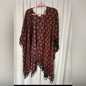 Glamorous Multicolor Patterned Kimono